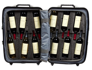 Fly With Wine VinGarde Valise Grande 12 Bottle V.5 Wine Suitcase Just Chill Wine 
