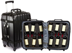 Fly With Wine VinGarde Valise Grande 12 Bottle V.5 Wine Suitcase Just Chill Wine 