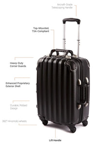 Fly With Wine VinGarde Valise Piccolo 5-Bottle - Carry-on size (when empty of wine) Wine Suitcase Just Chill Wine 