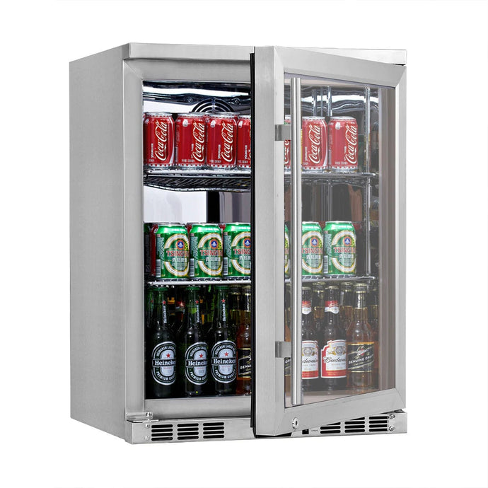 Kings Bottle 24 Inch Under Counter Beer Cooler Drinks Stainless Steel Beverage Cooler Just Chill Wine 
