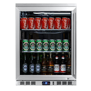 Kings Bottle 24 Inch Under Counter Beer Cooler Drinks Stainless Steel Beverage Cooler Just Chill Wine 