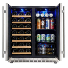 Load image into Gallery viewer, Kings Bottle 30&quot; Under Counter Low-E Glass Door Wine and Beer Cooler Combo Combo Wine/Beverage Cooler Just Chill Wine 