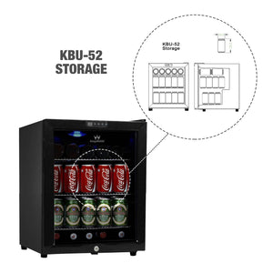 Kings Bottle 45 Can Compressor Mini Fridge Beverage Cooler Just Chill Wine 