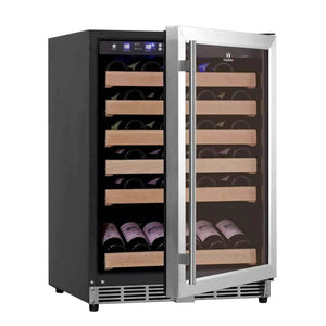 Kings Bottle 46 Bottle 24 Inch Under Counter Wine Fridge Built In Wine Coolers Just Chill Wine 