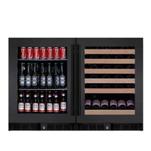 Load image into Gallery viewer, Kings Bottle 48 Inch Glass Door Side By Side Wine And Beverage Cooler Combo Combo Wine/Beverage Cooler Just Chill Wine 