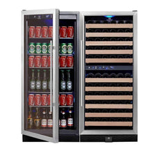 Load image into Gallery viewer, Kings Bottle 56&quot; Upright Wine And Beverage Fridge Center Cabinet Freestanding Combo Wine/Beverage Cooler Just Chill Wine 