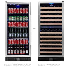 Load image into Gallery viewer, Kings Bottle 56&quot; Upright Wine And Beverage Fridge Center Cabinet Freestanding Combo Wine/Beverage Cooler Just Chill Wine 