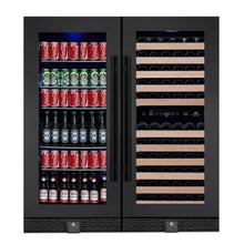 Load image into Gallery viewer, Kings Bottle 56&quot; Upright Wine And Beverage Fridge Center Cabinet Freestanding Combo Wine/Beverage Cooler Just Chill Wine 