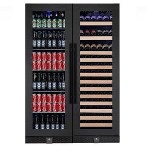 Kings Bottle 72" Large Wine And Beverage Cooler Drinks Combo With Clear Door Combo Wine/Beverage Cooler Just Chill Wine 