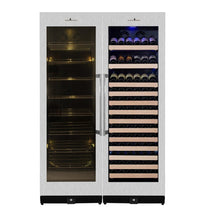 Load image into Gallery viewer, Kings Bottle 72&quot; Large Wine And Beverage Cooler Drinks Combo With Clear Door Combo Wine/Beverage Cooler Just Chill Wine 