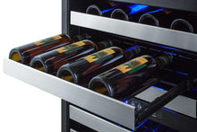 Load image into Gallery viewer, Summit 24&quot; Wide Combination Dual-Zone Wine Cellar and 2-Drawer Refrigerator-Freezer (Panels Not Included) Combo Wine/Beverage Cooler Just Chill Wine 