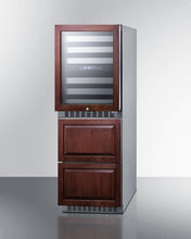 Load image into Gallery viewer, Summit 24&quot; Wide Combination Dual-Zone Wine Cellar and 2-Drawer Refrigerator-Freezer (Panels Not Included) Combo Wine/Beverage Cooler Just Chill Wine 