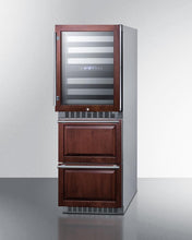 Load image into Gallery viewer, Summit 24&quot; Wide Combination Dual-Zone Wine Cellar and 2-Drawer Refrigerator-Freezer (Panels Not Included) Combo Wine/Beverage Cooler Just Chill Wine 