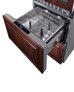 Summit 24" Wide Combination Dual-Zone Wine Cellar and 2-Drawer Refrigerator-Freezer (Panels Not Included) Combo Wine/Beverage Cooler Just Chill Wine 