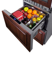 Load image into Gallery viewer, Summit 24&quot; Wide Combination Dual-Zone Wine Cellar and 2-Drawer Refrigerator-Freezer (Panels Not Included) Combo Wine/Beverage Cooler Just Chill Wine 