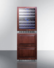 Load image into Gallery viewer, Summit 24&quot; Wide Combination Dual-Zone Wine Cellar and 2-Drawer Refrigerator-Freezer (Panels Not Included) Combo Wine/Beverage Cooler Just Chill Wine 