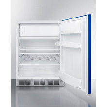 Load image into Gallery viewer, Summit Cobalt Blue 24&quot; Wide Refrigerator-Freezer Beverage Cooler Just Chill Wine 