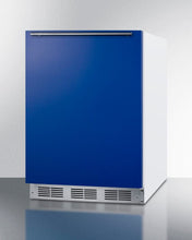 Load image into Gallery viewer, Summit Cobalt Blue 24&quot; Wide Refrigerator-Freezer Beverage Cooler Just Chill Wine 