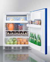 Load image into Gallery viewer, Summit Cobalt Blue 24&quot; Wide Refrigerator-Freezer Beverage Cooler Just Chill Wine 