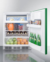 Load image into Gallery viewer, Summit Emrald Green 24&quot; Wide Refrigerator-Freezer Beverage Cooler Just Chill Wine 