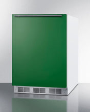 Load image into Gallery viewer, Summit Emrald Green 24&quot; Wide Refrigerator-Freezer Beverage Cooler Just Chill Wine 