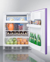 Load image into Gallery viewer, Summit Lavender Purple 24&quot; Wide Refrigerator-Freezer Beverage Cooler Just Chill Wine 