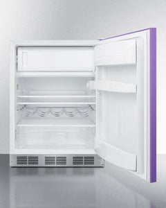 Summit Lavender Purple 24" Wide Refrigerator-Freezer Beverage Cooler Just Chill Wine 