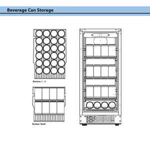 Whynter BBR-801BG Built-in Black Glass 80-can capacity 3.4 cu ft. Beverage Refrigerator Just Chill Wine 