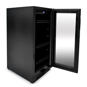 Whynter BBR-801BG Built-in Black Glass 80-can capacity 3.4 cu ft. Beverage Refrigerator Just Chill Wine 