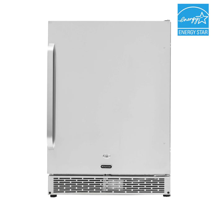 Whynter BOR-53024-SSW/BOR-53024-SSWa Energy Star 24″ Built-in Outdoor 5.3 cu.ft. Beverage Refrigerator Cooler Full Stainless Steel Exterior with Lock and Optional Caster Wheels Just Chill Wine 