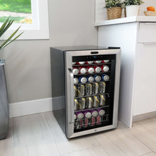 Load image into Gallery viewer, Whynter BR-1211DS Freestanding 121 Can Beverage Refrigerator with Digital Control and Internal Fan Just Chill Wine 