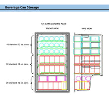 Load image into Gallery viewer, Whynter BR-1211DS Freestanding 121 Can Beverage Refrigerator with Digital Control and Internal Fan Just Chill Wine 