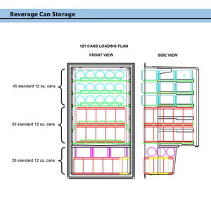 Whynter BR-1211DS Freestanding 121 Can Beverage Refrigerator with Digital Control and Internal Fan Just Chill Wine 