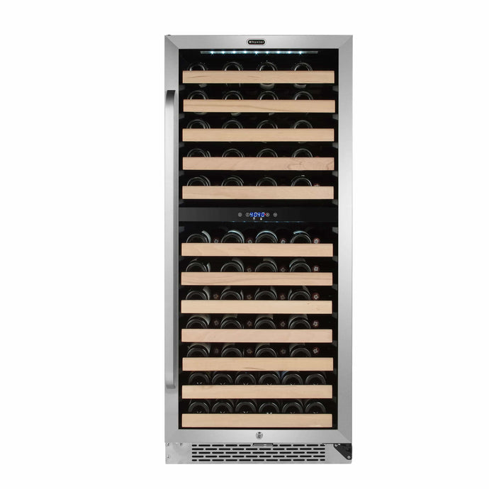 Whynter BWR-0922DZ/BWR-0922DZa 92 Bottle Built-in Stainless Steel Dual Zone Compressor Wine Refrigerator with Display Rack and LED display Just Chill Wine 