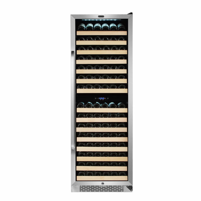 Whynter BWR-1642DZ/BWR-1642DZa 164 Bottle Built-in Stainless Steel Dual Zone Compressor Wine Refrigerator with Display Rack and LED display Just Chill Wine 